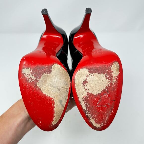 Christian Louboutin Ron Ron Tortoise Patent Leather Pumps Size 37 - Picture 9 of 10